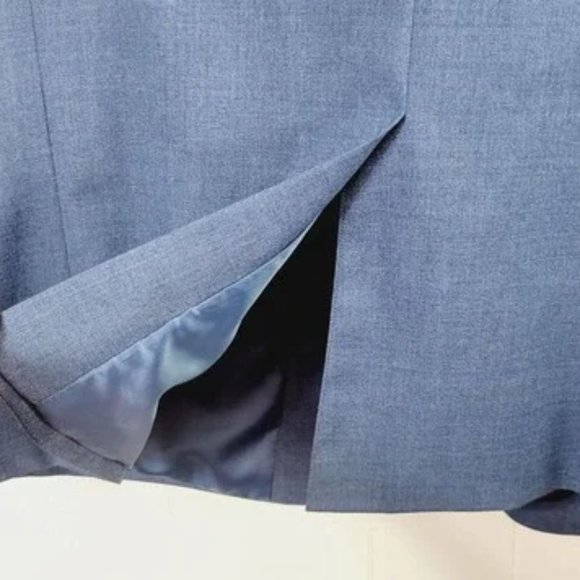 Wall Street Mens 44S Nautical Blue/ Gold Lion 2 Button Sports Coat Blazer Jacket - Picture 7 of 12